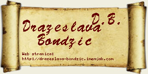 Dražeslava Bondžić vizit kartica